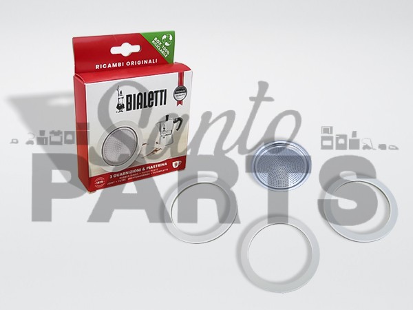 ΦΛΑΝΤΖΑ ΦΙΛΤΡΟΥ BIALETTI 9 ΦΛ.(ΣΕΤ 3 ΦΛ.+ 1 ΦΙΛΤΡΟ) MOKA EXPRESS - DAMA image