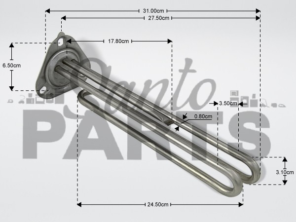 ΑΝΤΙΣΤΑΣΗ ΜΠΟΙΛΕΡ ΕΠΑΓΓ.ΠΛ.ΠΙΑΤΩΝ 2000W 230/230V L35CM image