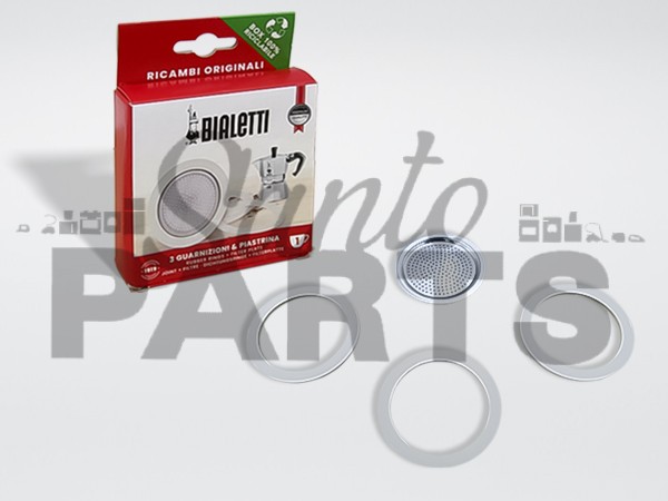 ΦΛΑΝΤΖΑ ΦΙΛΤΡΟΥ BIALETTI 1 ΦΛ.(ΣΕΤ 3 ΦΛ.+ 1 ΦΙΛΤΡΟ) MOKA EXPRESS - DAMA - FIAMMETTA - BREAK - MINI EXPRESS image