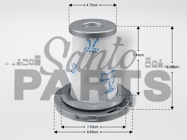 ΦΙΛΤΡΟ ΣΚΟΥΠΑΣ STICK X-FORCE FLEX 8.60 ROWENTA ZR009006 image