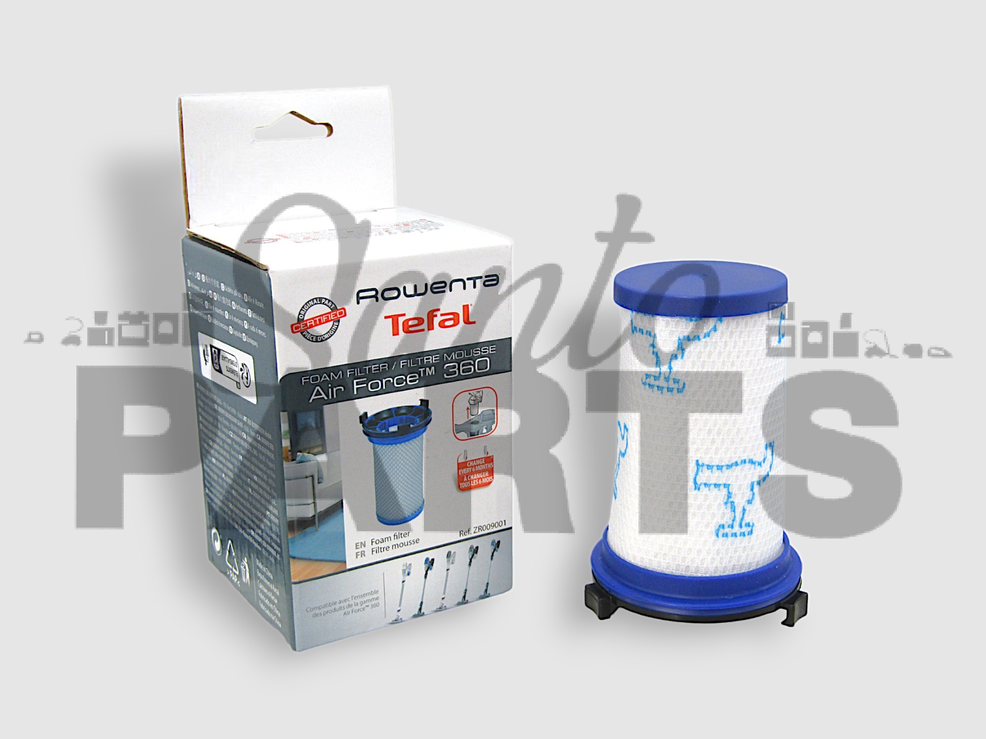 ΓΝΗΣΙΟ ΦΙΛΤΡΟ ΣΚΟΝΗΣ ΚΑΔΟΥ ΣΚΟΥΠΑΣ STICK ROWENTA AIR FORCE  ZR009001 image