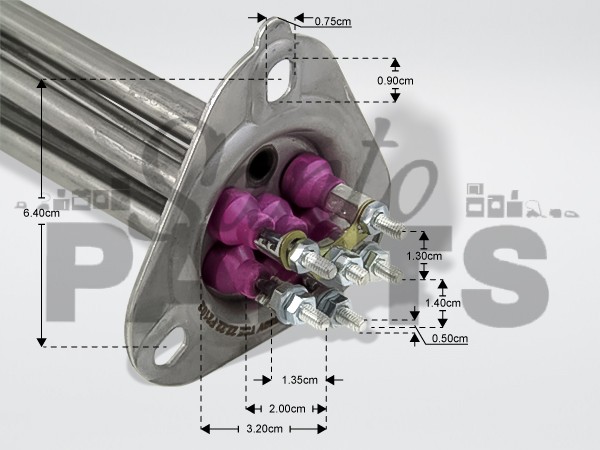 ΑΝΤΙΣΤΑΣΗ ΜΠΟΙΛΕΡ ΕΠΑΓΓ.ΠΛ.ΠΙΑΤΩΝ 6000W 380/220V L35CM image
