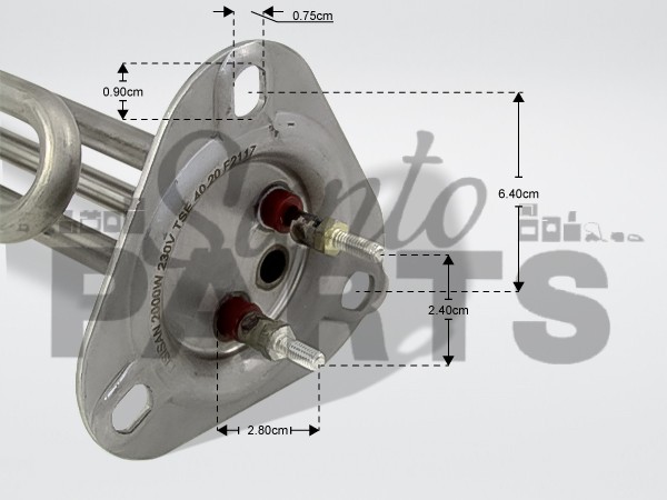 ΑΝΤΙΣΤΑΣΗ ΜΠΟΙΛΕΡ ΕΠΑΓΓ.ΠΛ.ΠΙΑΤΩΝ 2000W 230/230V L35CM image
