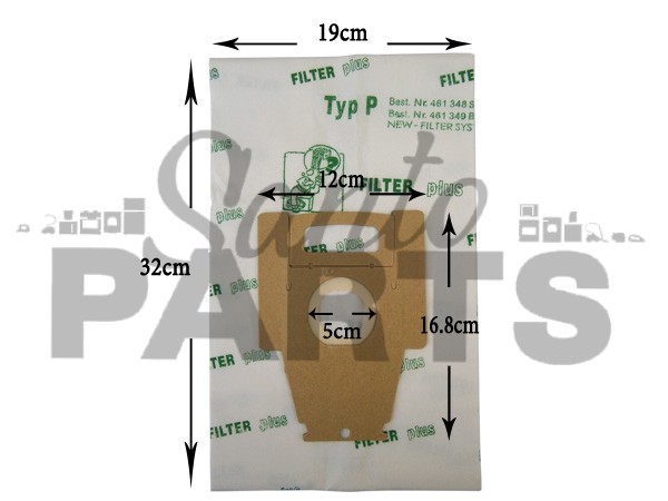 ΣΑΚΟΥΛΑ ΣΚΟΥΠΑΣ SIEMENS BOSCH TYPE P SET 5 ΤΕΜ + 2 ΦΙΛΤΡΑ image