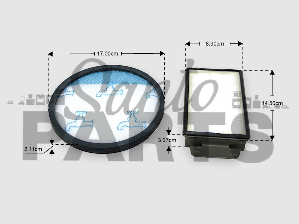 ΓΝΗΣΙA ΦΙΛΤΡA ΣΕΤ ΚΑΔΟΥ ΣΚΟΥΠΑΣ COMPACT POWER ROWENTA ZR780000 image
